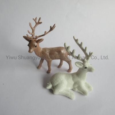 Christmas Plastic Deer Hanging Decor for Holiday Wedding Party Decoration Supplies Hook Ornament Craft Gifts