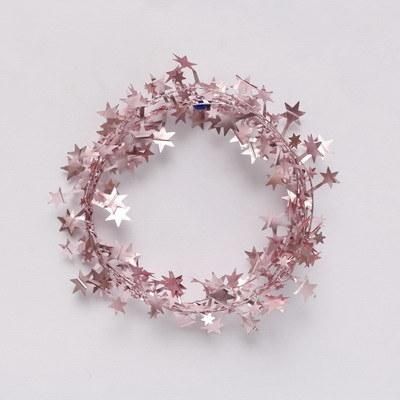 Cute Desgign Happy Christmas Tree Decorative 2.7m Slim Pet Tinsel with Star