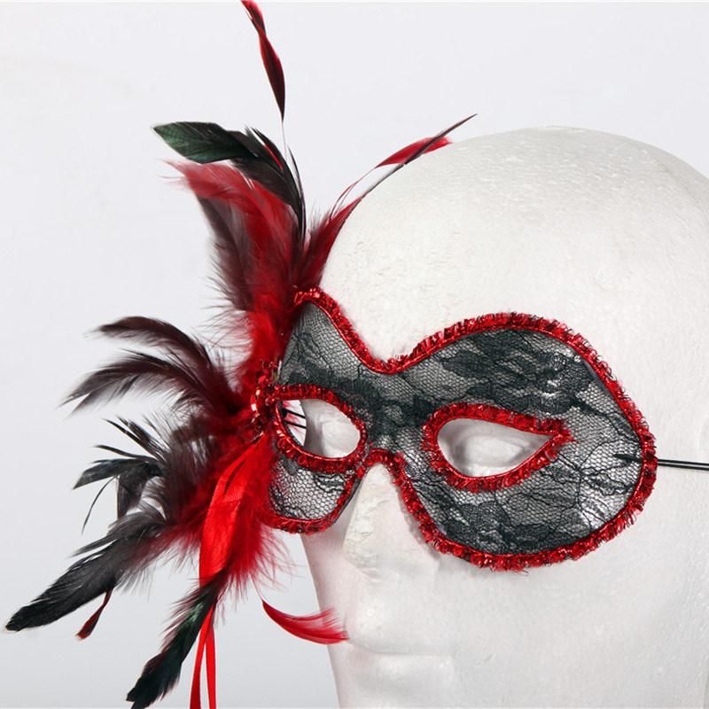 Newest Popular Colorful Ladies Feather Mask Masquerade Party Mask