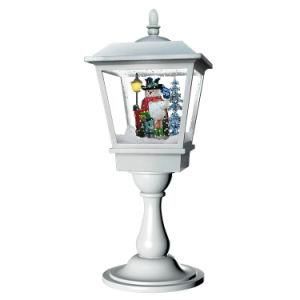 OEM Plastic Snowflake Sowman Scene Tabletop Musical LED Christmas Festival Lantern