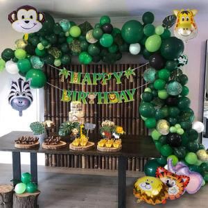 Amazon 176PCS Balloon Arch Bridge Banner Jungle Zoo Theme Party Supplies
