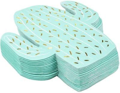 Fiesta Party Decorations, Cactus Napkins (Green, 50-Pack) Die-Cut