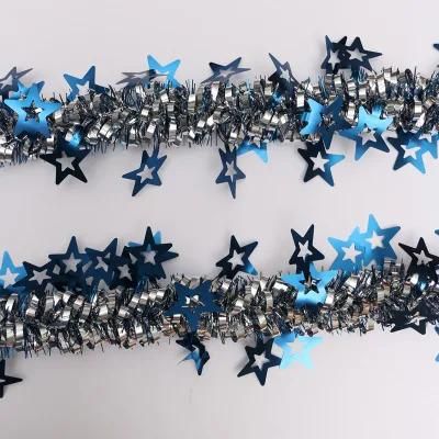 Nice Color Dark Blue Christmas Tree Decorated Supplies 2m Pet Tinsel