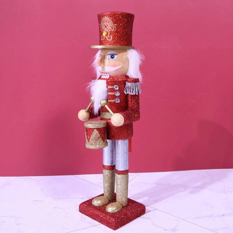 Wooden Handmade Drummer Soldier, Christmas Decorative Nutcracker Figures