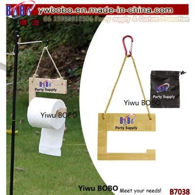 Wood Hanging Paper Roll Holder for Camping Grilling Outdoor Party Portable (B7038)