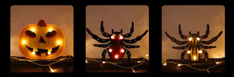 LED Halloween Lights Pumpkin Bat Ghost Decorations Lights