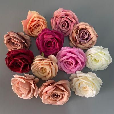 Hotsale High Quality Artificial Rose Flower Heads for Wedding Flower Arch Backdrop DIY Material