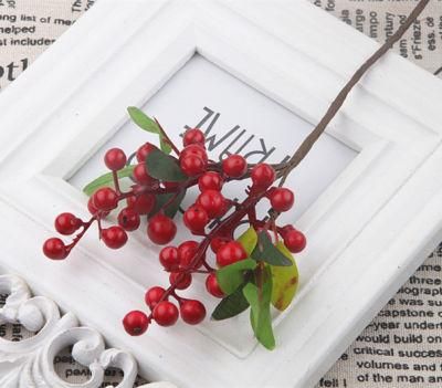 Artificial Foam Christmas Decorative Berry Red Fruits Artificial