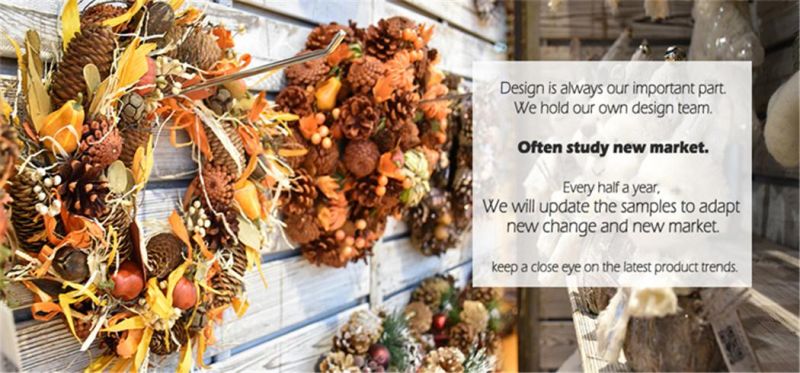 Factory Suppliers Handmade Ornaments Fall Decoration Autumn Wreath