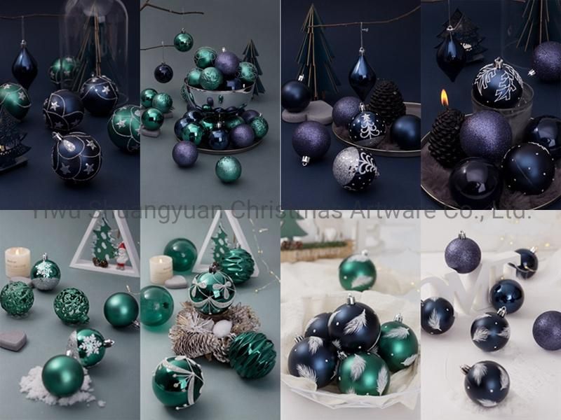 Christmas Glass Ball for Holiday Wedding Party Decoration Supplies Hook Ornament Craft Gifts