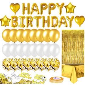 Golden Balloon Birthday Set Party Party Supplies Gold Balloons
