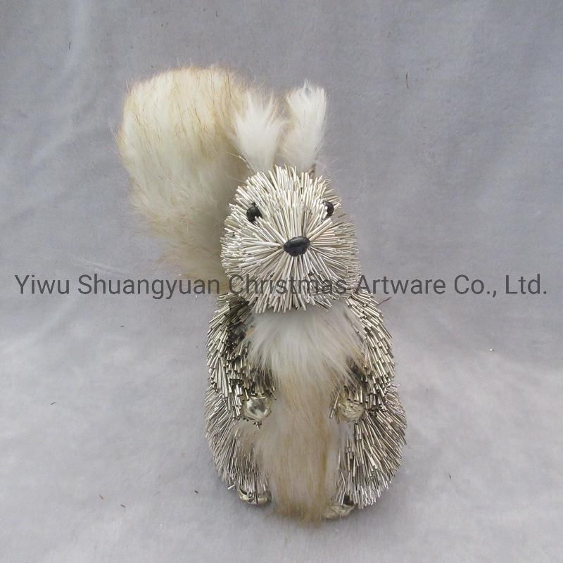 Champagne Christmas Animal Christmas Fox Decoration Christmas Stuffed Animals