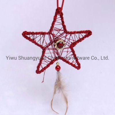 Star Shape Plastic Hanging Ornaments Tree Decoration