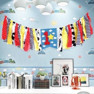 Baby High Chair Banner Color Cloth Strip 1st Birthday Baby Shower Garland