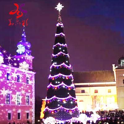 Christmas Decoration Metal Frame Hanging LED Giant Artificial Christmas Tree