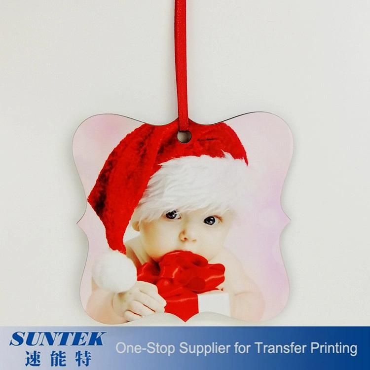 New Fashion Style Customer Design Sublimation Printed MDF Christmas Pendants