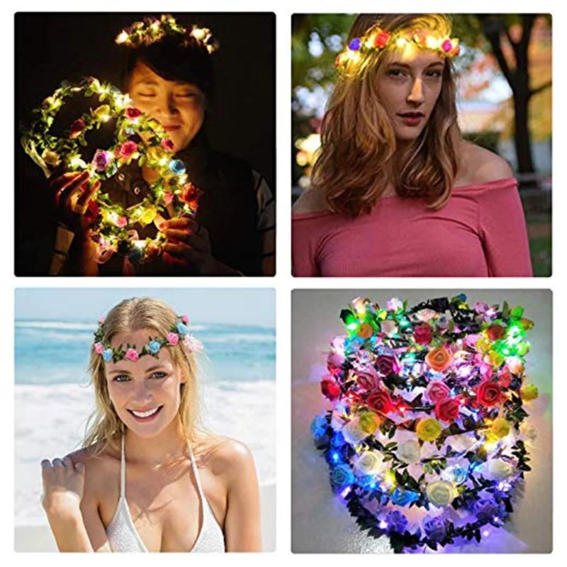 Christmas Party Favor LED Flower Crown Headband