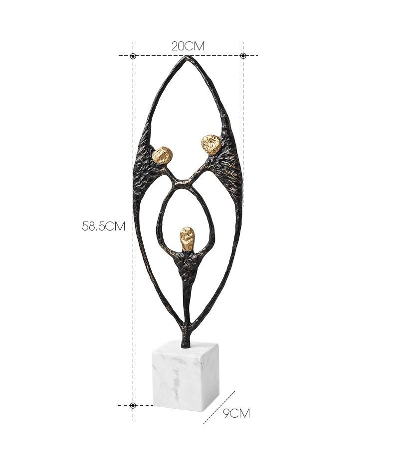 Table Centerpiece Modern Living Room Retro Decor Ornaments Character Aluminum Accessories