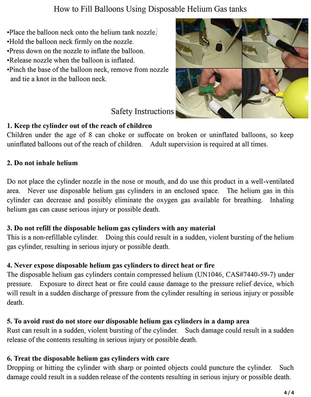30lb Disposable Helium Tanks