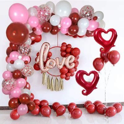 18&quot; 10&quot; 5&quot; Latex Balloon Mother&prime; S Day Pomegranate Red Pink Balloons Garland Arch Set Red Heart Foil Balloon Wedding Birthday Party
