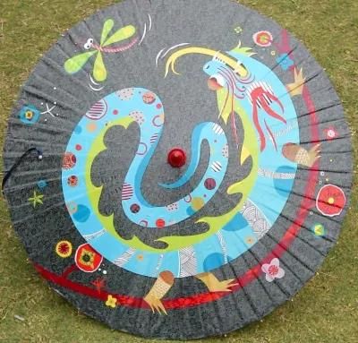 Customized Dragon Pattern Chinese Bamboo Umbrella for Kid&prime; S Party