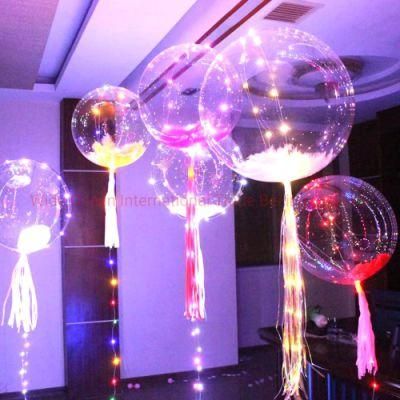 Transparent Clear PVC Bobo balloon LED Light up Flashing Bubble Balloon