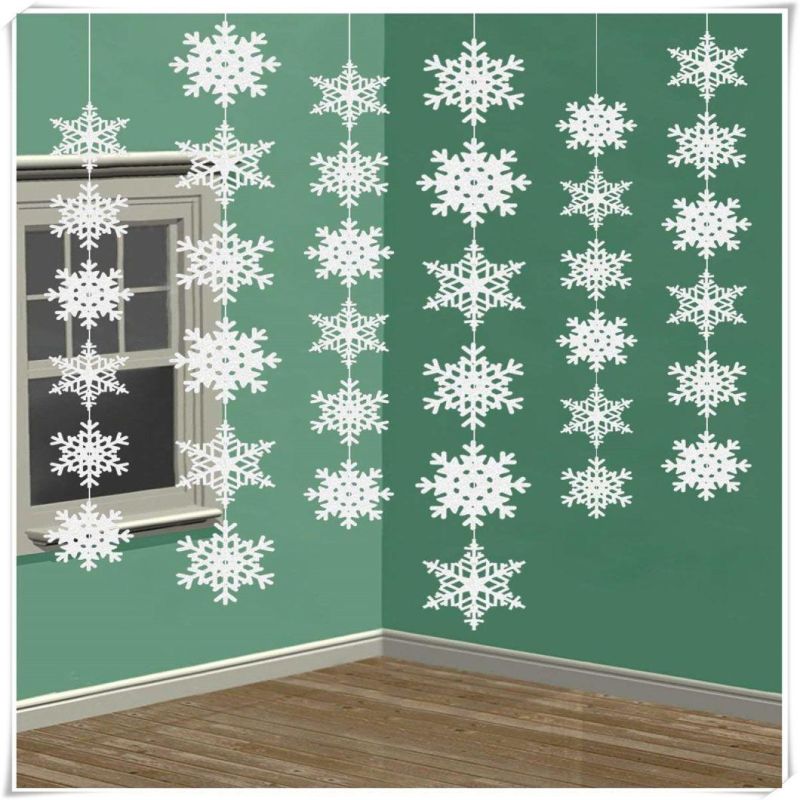 Snowflake Winter Wonderland Decorations - Christmas Hanging Party Decor Supplies