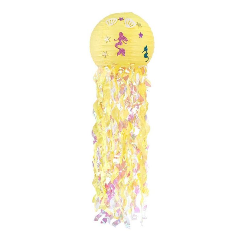 Marine Jellyfish Props Festival Decoration Supply Mermaid Starfish Seahorse Shell Theme Decoration Supplies 8 Color DIY Jellyfish Paper Lanterns Kindergarten