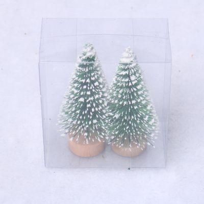 Xmas Decoration Artificial Mini Snow Pine Tree Christmas for Tabletop Decoration