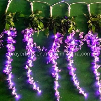 LED Flower Lights Purple Wisteria Lighting Garden Flower Light LED Curtain Light