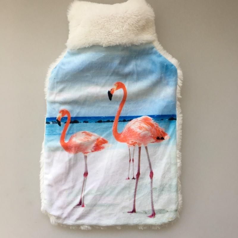 Colorized Picture Printing on Short Plush Cover for Hot Water Bag