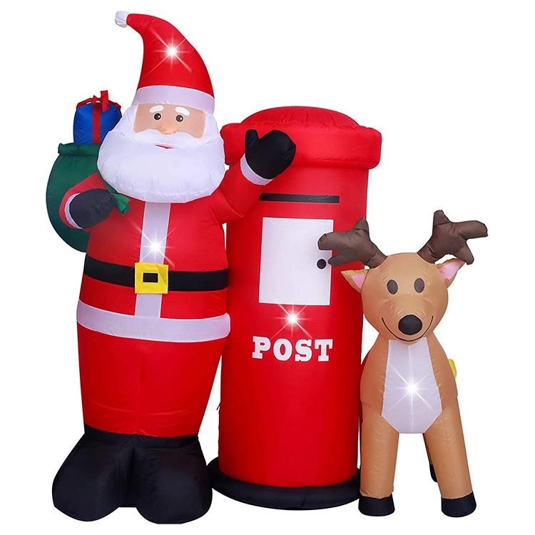 Polyester Christmas Inflatables Santa Claus Christmas Inflatable Santa Claus