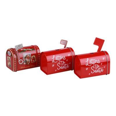 New Design Mailbox Shape Cookie Container Packaging Empty Biscuit Chocolate Metal Tin Cans