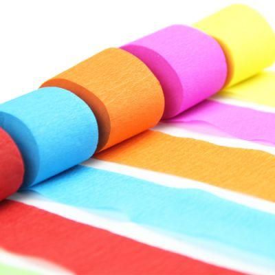 Paper Colorful Crepe Paper Streamer for Birthday Party Backdrop Decorations