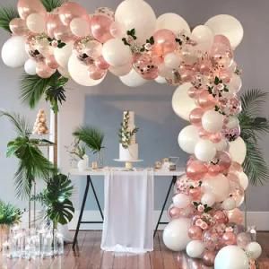 102PCS Rose Gold Balloon Arch Wedding Birthday Party Balloons