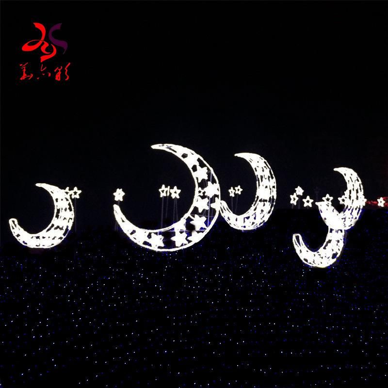 Ramadan Decoration Moon and Star LED Motif Light Holiday Decorate