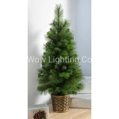 Victorian Pine Christmas Tree in a Gold Resin Pot 3 FT 90 Cm
