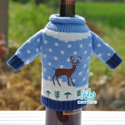 Handmade Vodka Mini Ugly Sweater Bottle Cozy with Tags