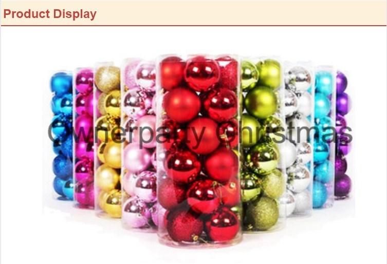 Hanging Luxury Wholesale DIY Shatterproof Transparent Glitter Crystal Xmas Christmas Baubles Set with Logo