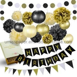 Umiss Birthday Party Decoration Set with Pompom Lanterns Garland Banner