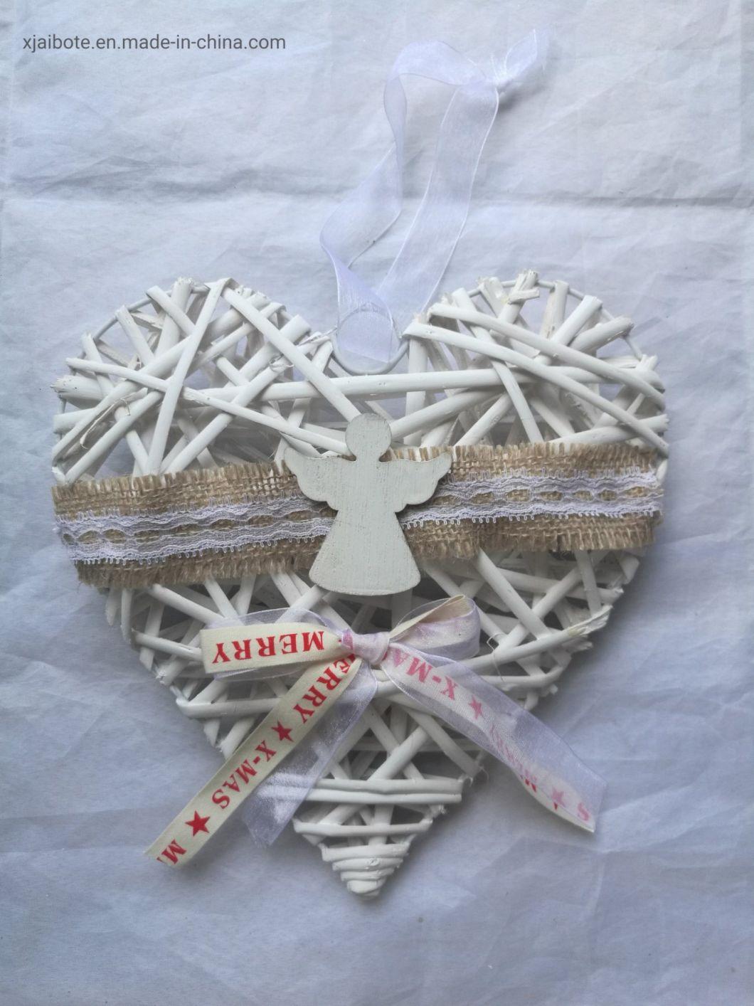Customized Heart-Shaped Wicker Home Ornaments