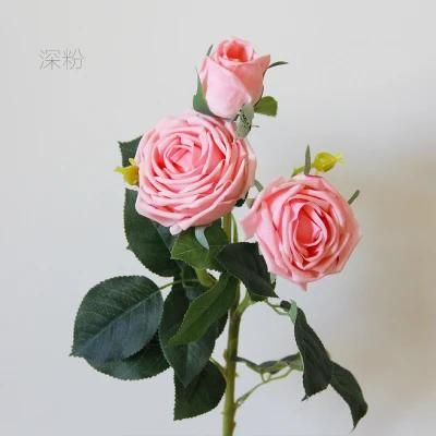 High Quaulity Latex Real Touch Rose Artificial Flower Bouquet for Wedding Holiday Bridal Bouquet Home Party Decor Bridesmaid