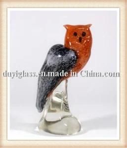 Animal Owl Glass Craft for Gift Decoration