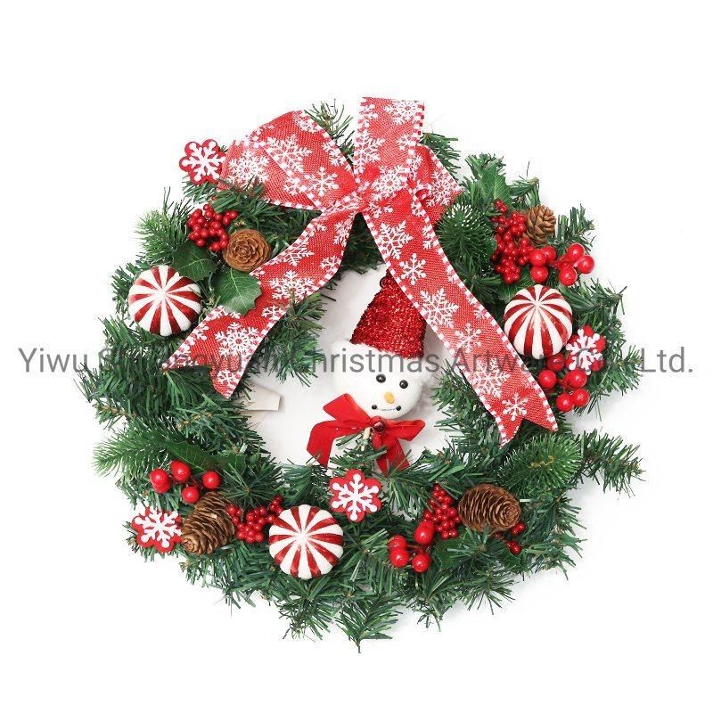 2020 New Design High Quality Christmas PE White Wreath for Holiday Wedding Party Decoration Supplies Hook Ornament Craft Gifts