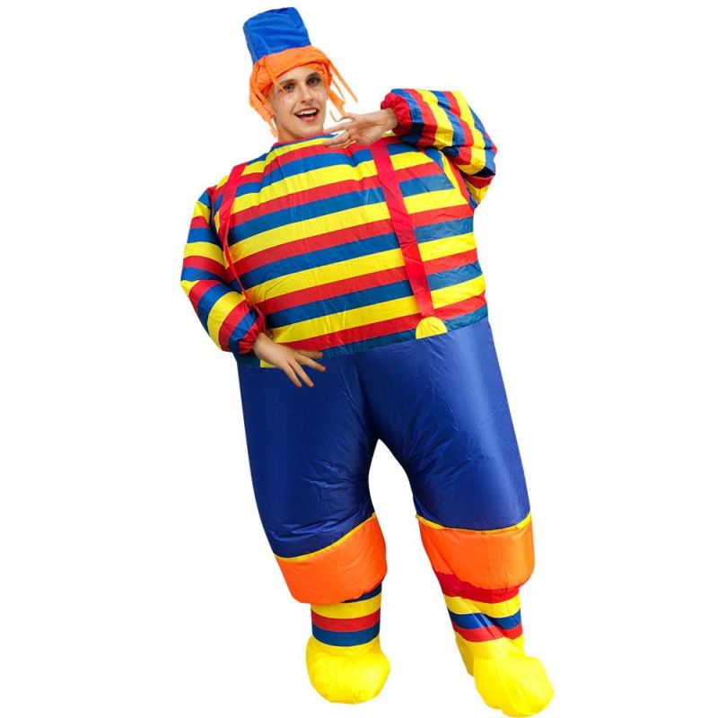 Easter Striped Clown Inflatable Suit Creative Performance Fun Party Walking Doll Suit