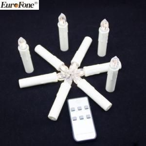 Set of 10 Warm White Light LED Christmas Candle