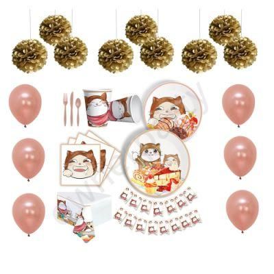 Disposable Party Girl Birthday Supplies Decorations Wedding Ladybug Drinking Party Supplies Set