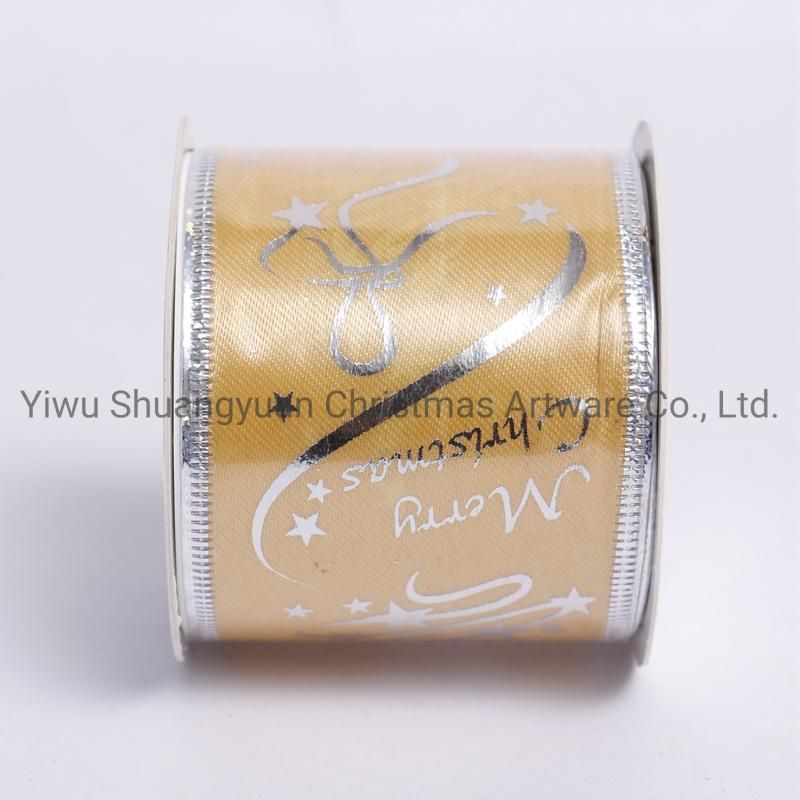 Christmas Ribbon Decor for Holiday Wedding Party Decoration Supplies Hook Ornament Craft Gifts