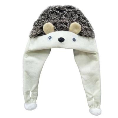 Customize Felt Cute Cartoon Hedgehog Kids Winter Stuffed Animal Shaped Hat Party Supplies