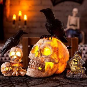 Polyresin Craft Resin Figurine Halloween Skull Decoration